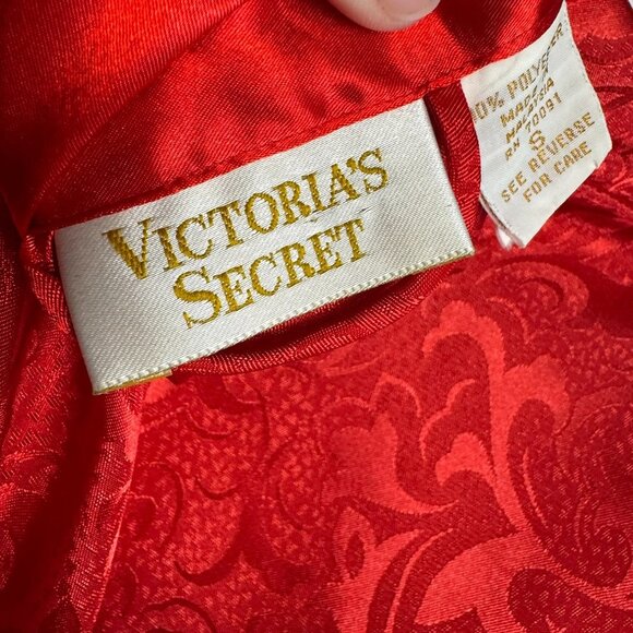 Victoria's Secret Gold Label red robe belt tie vintage size small J26 - Picture 6 of 7
